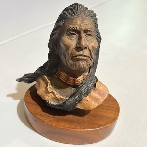 Neil J Rose limited addition, sound of silence Native American Indian sculpture